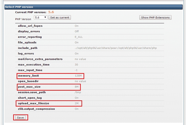 Khắc phục lỗi the uploaded file exceeds the upload_max_filesize directive in php.ini bằng cách chỉnh sửa file php.ini trên DirectAdmin Hosting 4