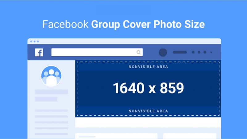 Kích thước Banner Facebook nhóm lớn nhất có thể lên đến 1.640 x 859 (px) 