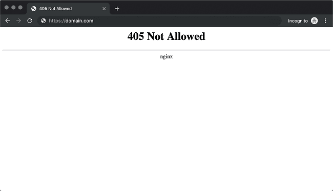 Lỗi Nginx is functioning normally