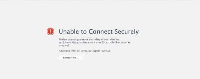 Lỗi ssl_error_no_cypher_overlap là gì?