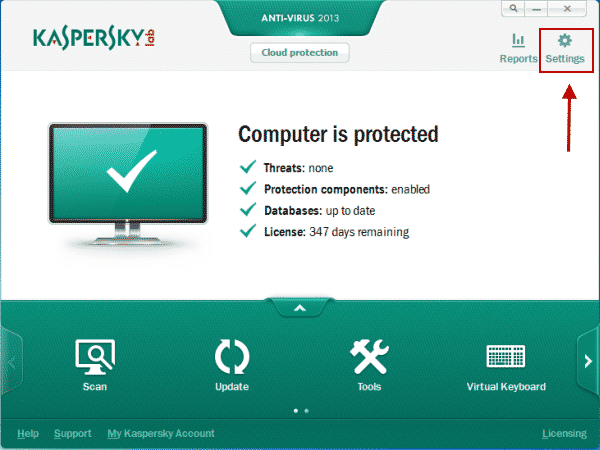 lỗi SSL facebook do chương trình diệt Virus Kaspersky Anti-Virus 1