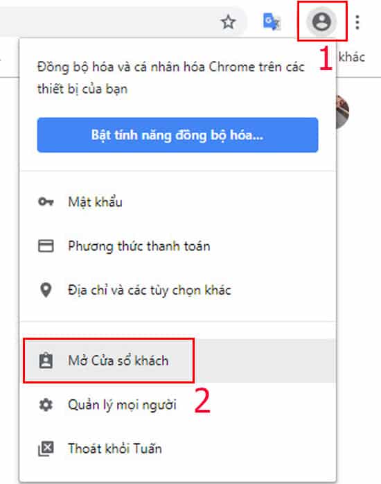 Mở cửa sổ khách