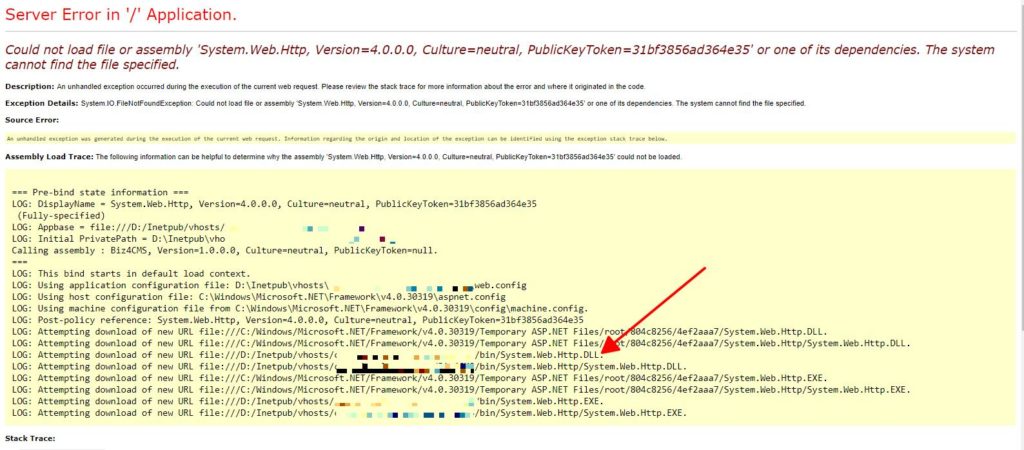 Sửa Lỗi Could Not Load File Or Assembly 'System.Web.Http - Bkns