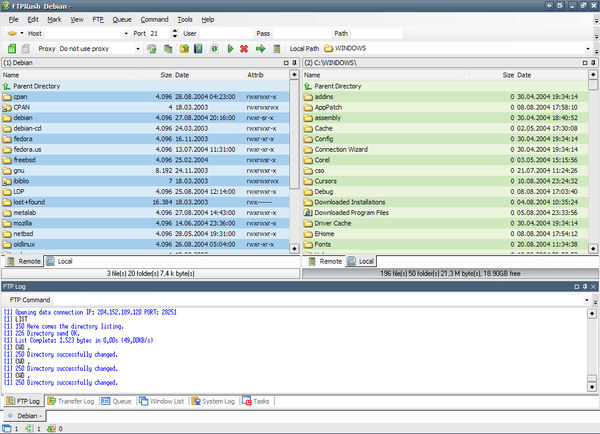 Phần mềm FTP FTPRush