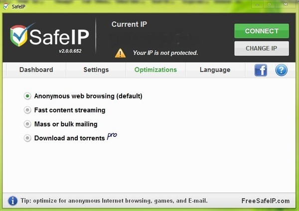 Phần mềm fake IP SafeIP