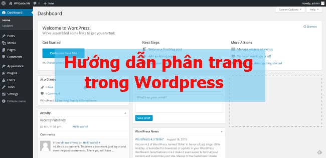 Hướng dẫn phân trang trong WordPress