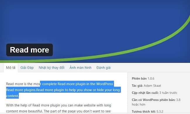 Plugin thu gọn bài viết trong wordpress với Read More