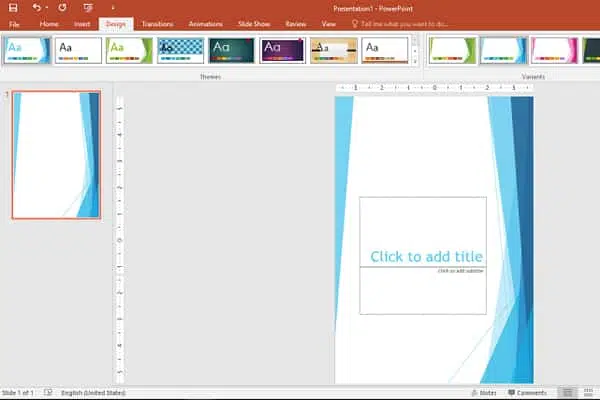 bước 2: Cách làm poster bằng PowerPoint