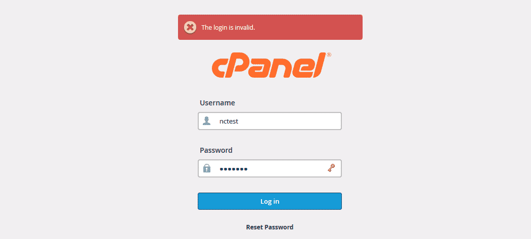 Bạn quên mật khẩu cPanel