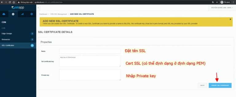 Hướng dẫn upload SSL Certificate