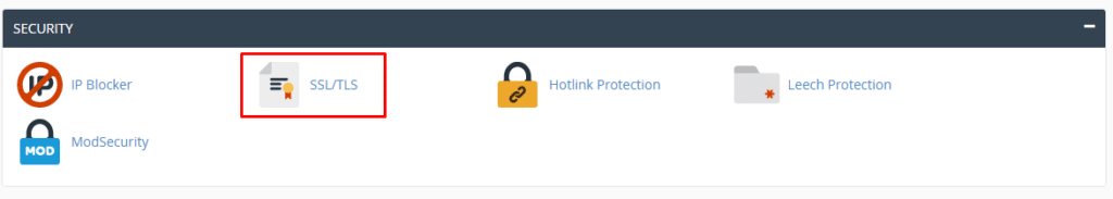 Chọn mục SSL/TLS