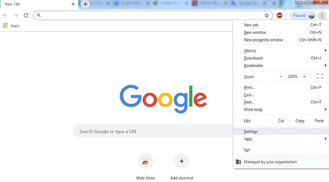 Sử dụng menu setting trên máy tính