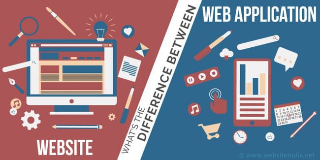 Sự khác nhau giữa ứng dụng web và website