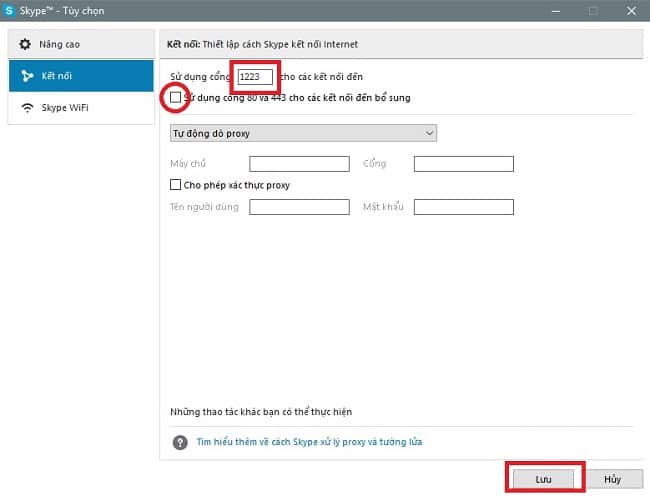 Thay đổi cổng port của ứng dụng Skype 1