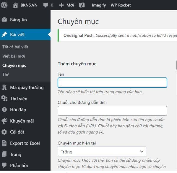 Hướng dẫn cách xóa/chỉnh/thêm Category WordPress