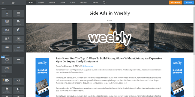 Thiết kế website miễn phí Weebly