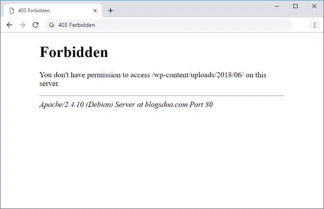 lỗi You don't have permission to tát access / on this server