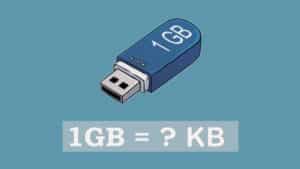 1GB vày từng nào KB?