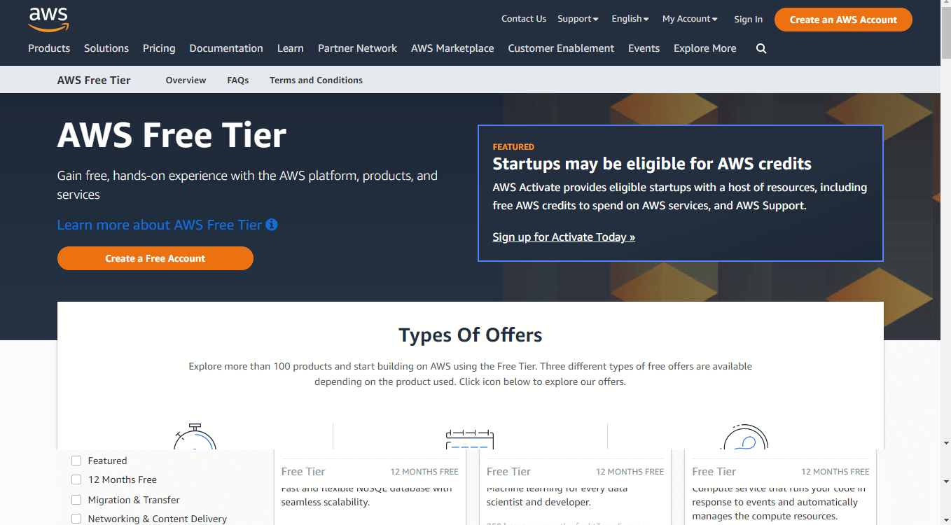 Trang chủ Amazon Web Services