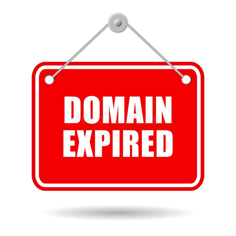 Domain expired vector sign stock vector. Illustration of pendant - 181317642