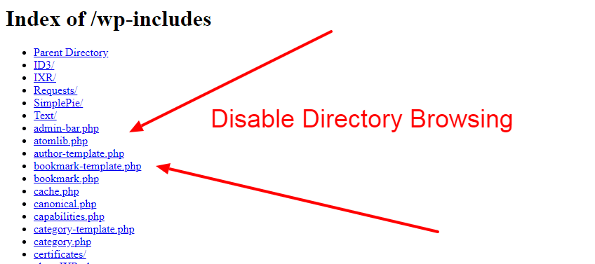 Tắt duyệt thư mục WordPress