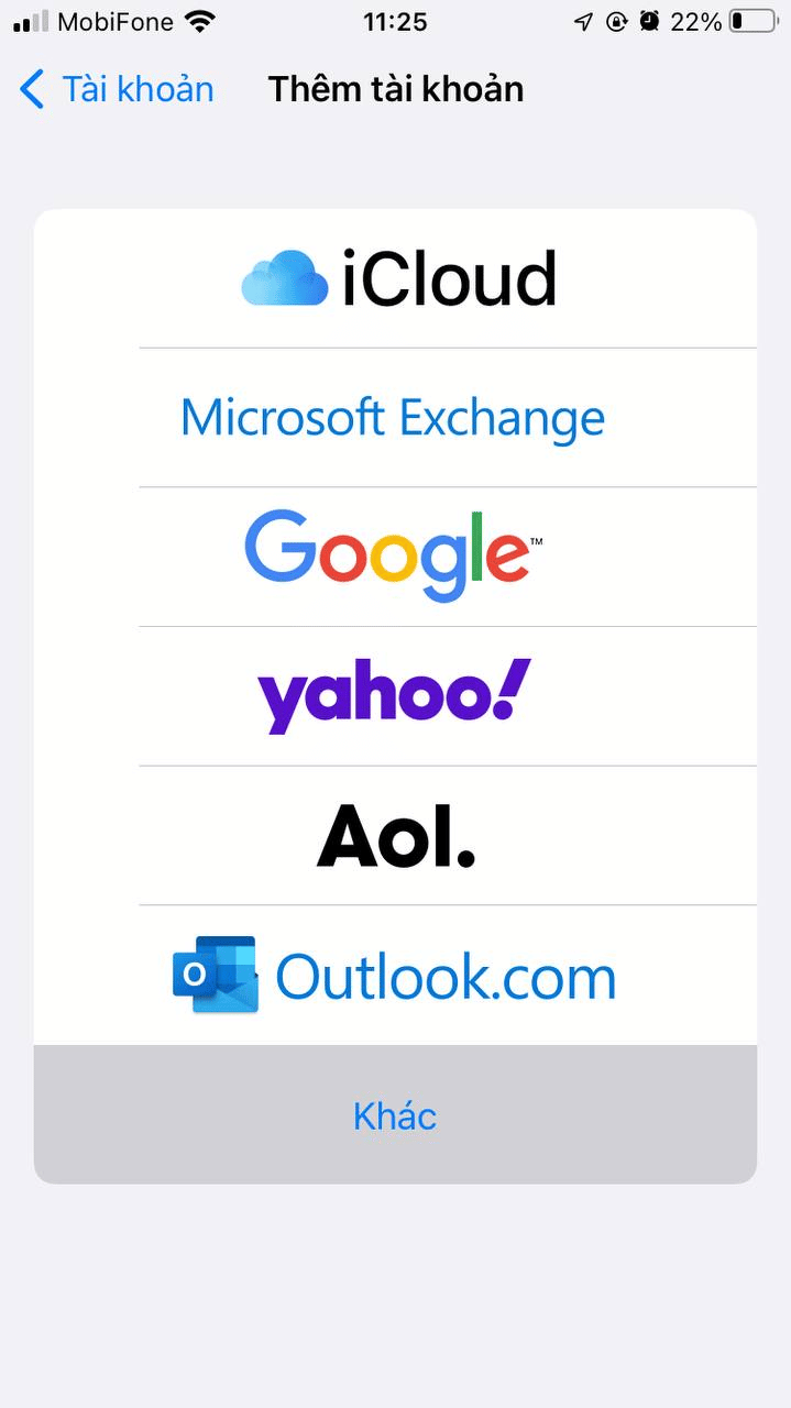 Hướng dẫn cấu hình kết nối email trên iphone