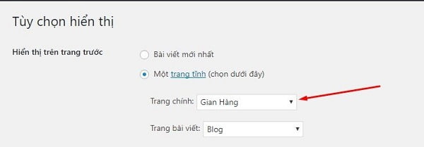 Cách đưa Shop ra ngoài trang chủ WooCommerce.