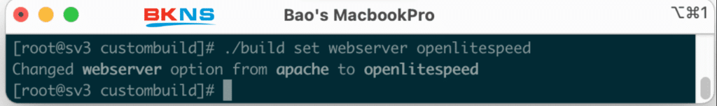 Build webserver OpenLitespeed trên Directadmin