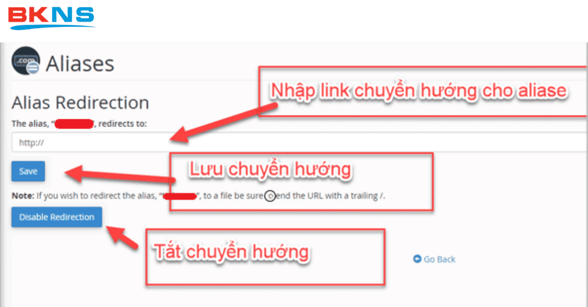 Thao tác với các Alias Domain