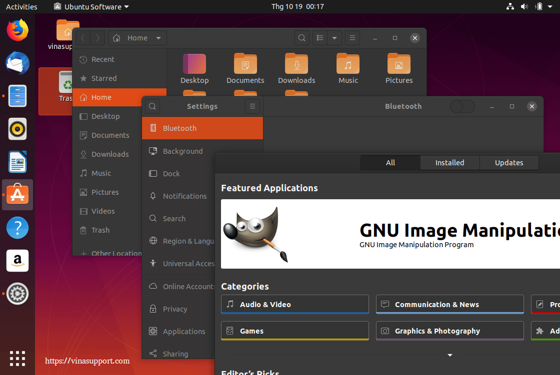giao diện của Ubuntu