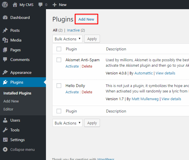 add new plugin