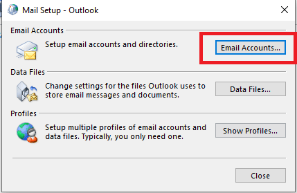 Chọn Email Account