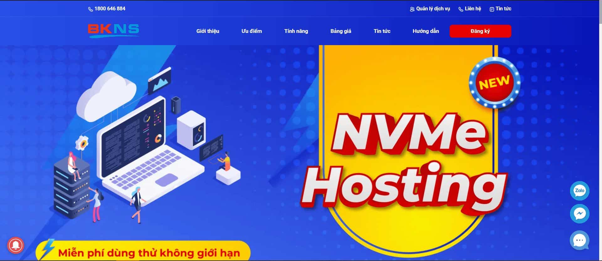 BKNS là đơn vị cung cấp hosting uy tín số một Việt Nam