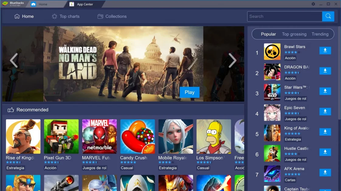 Giao diện người dùng của BlueStacks