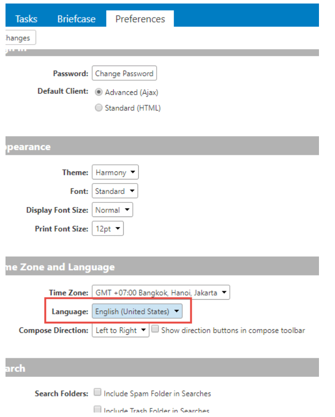 b1 để thay đổi ngôn ngữ