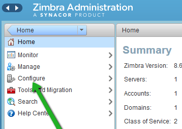 Zimbra Administration