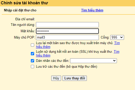 hoàn tất các bước