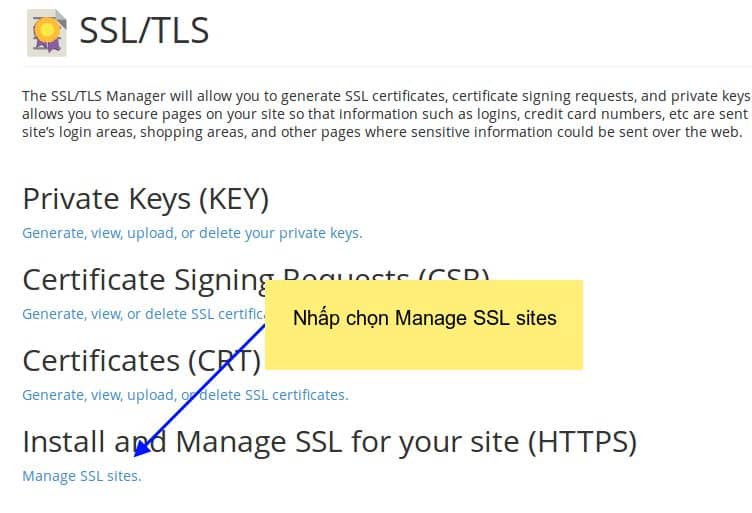 Hướng dẫn cài đặt chứng chỉ số SSL trên cPanel 11