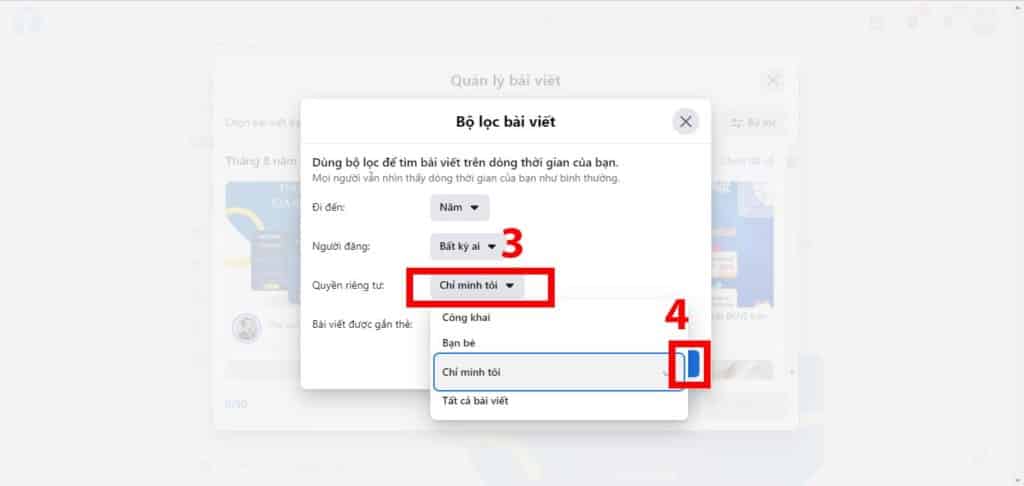 Ẩn toàn bộ bài đằng trên FB