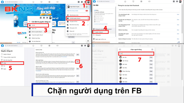 Chặn người dùng trên fb