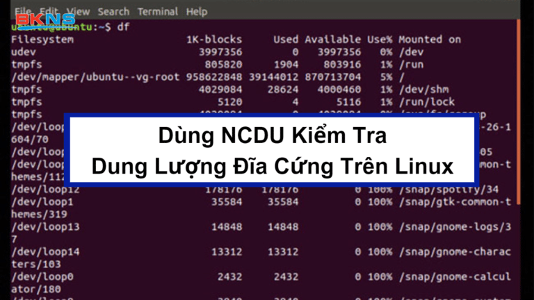 Cách dùng NCDU kiểm tra dung lượng đĩa cứng trên Linux nhanh chóng