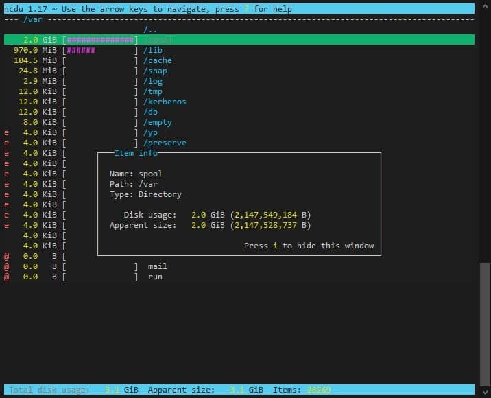 Xem chi tiết danh sách thư mục
