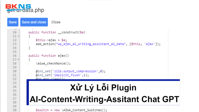 Xử Lý Lỗi Plugin AI-Content-Writing-Assitant Chat GPT