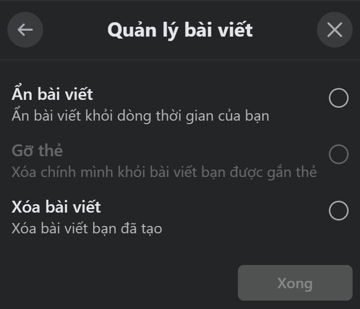 ẩn bài viết