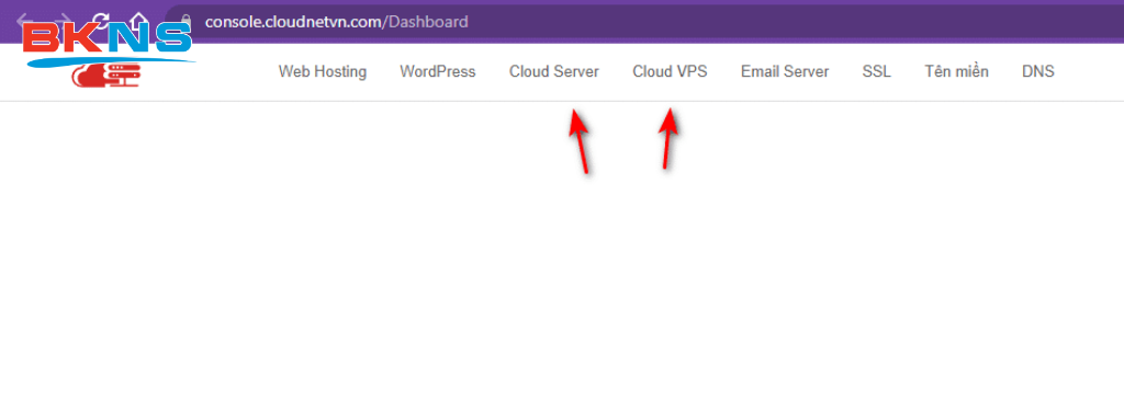 Truy cập trình quản trị Cloud