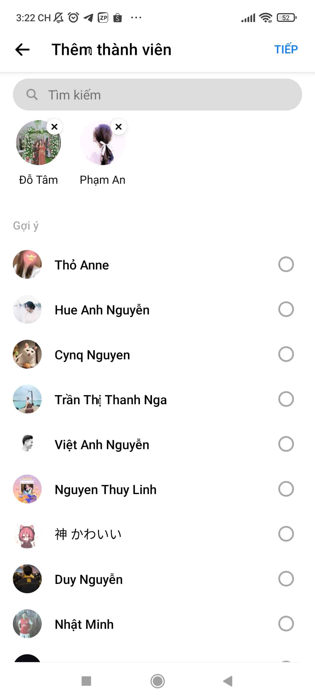 thêm tên người