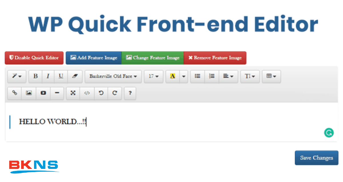 WP Quick Frontend Editor hỗ trợ chỉnh sửa nội dung trực tiếp trên website một cách tiện lợi dễ dàng