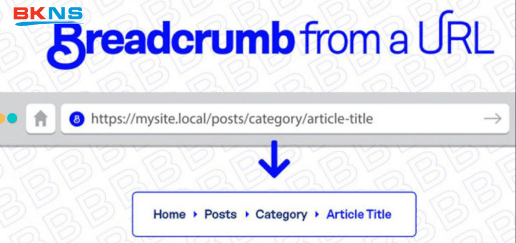 Vị trí của Breadcrumbs trong đường link