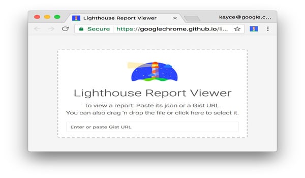 Có thể xem báo cáo phân tích website trên Lighthouse Viewer