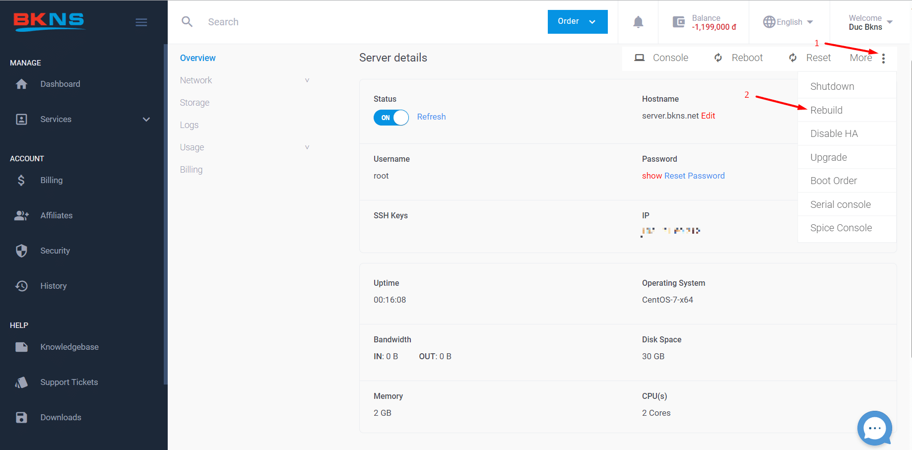 Hướng dẫn cài lại VPS3